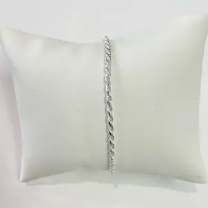 Sterling Silver 925 Rope Bracelet 7” Made in Italy 2.5 mm Jewelry