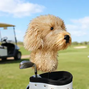 Golden Doodle Dog Golf Club Head Covers, Animal Headcovers for Drivers & Woods, Golf Gifts for Men Women Dog Lovers