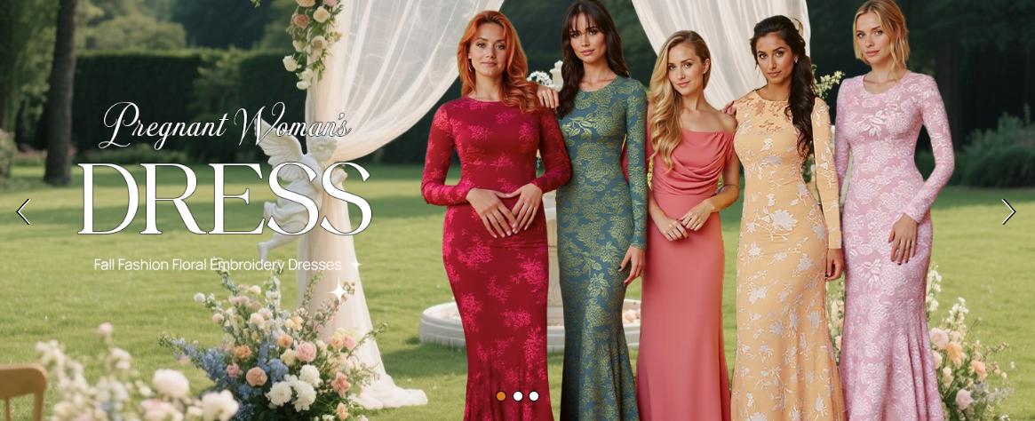 MEROKEETY Women's Fall Cocktail Formal Wedding Guest Dress Long Sleeve Maxi Bodycon Floral Mesh Winter Party Dresses