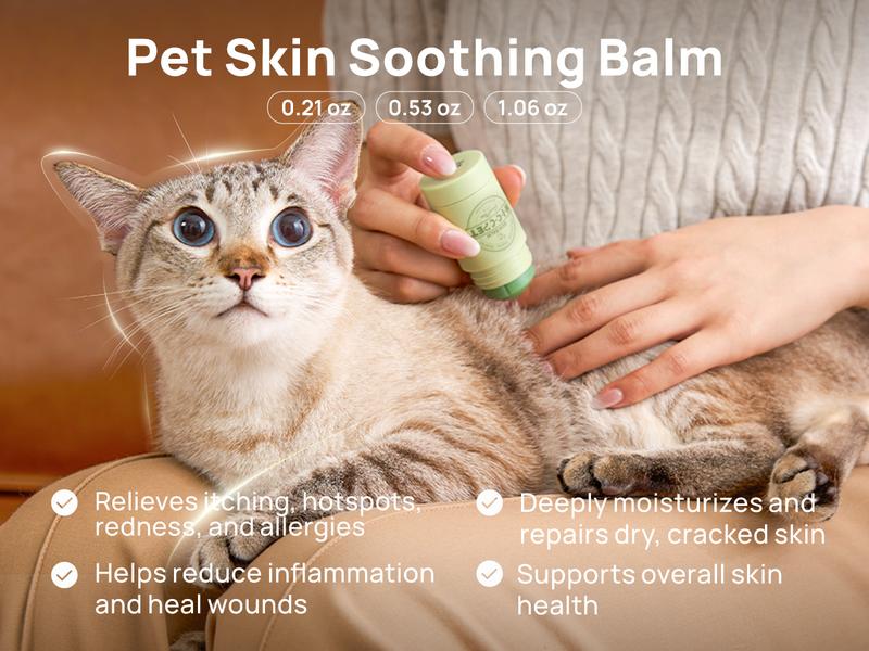 Skin Balm for Dogs & Cats - Soothes Itching & Irritation, Prevents Infection, HICC PET All-Natural Moisturizer for Dry Itchy Skin, Lick-Safe Allergy & Hot Spot Treatment, Calming & Protective