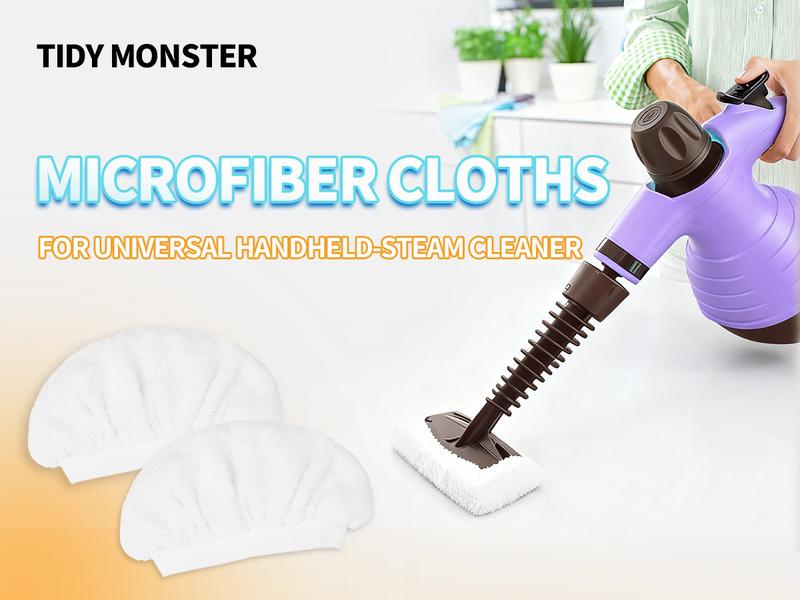 12Pack Universal Microfiber Cloths for Handheld Steam Cleaner For Bissell Pursteam Wagner Spraytech Reusable Washable Steam Cloth Accessories