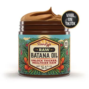 RawLyfe 100% Raw Batana Oil 4 oz for Scalp & Hair Health - Unrefined Honduran Oil Haircare Thickening Essentials Duo Restore Aroma Shampoo