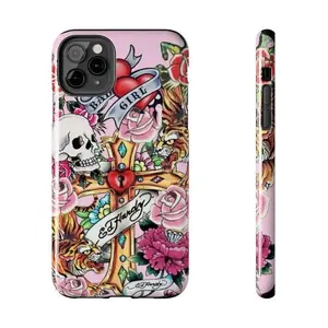 Trendy pink-inspired patterns phone case, compatible with iPhone 17 Pro Max, 16, 15, 14, 13, 12, and Samsung 25 Ultra Plus, 24, 23, 22.  Perfect gift for cute animal lovers, featuring a double-layer shockproof TPU lining.