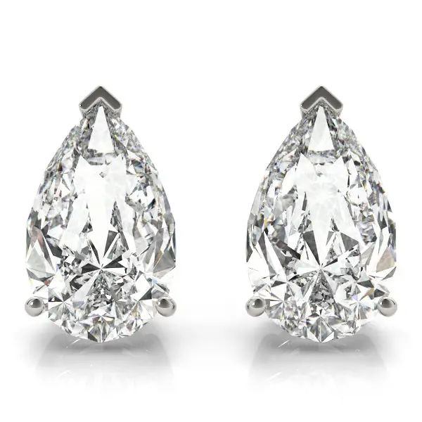 Pear Shape Lab-Grown Diamond Stud Earrings