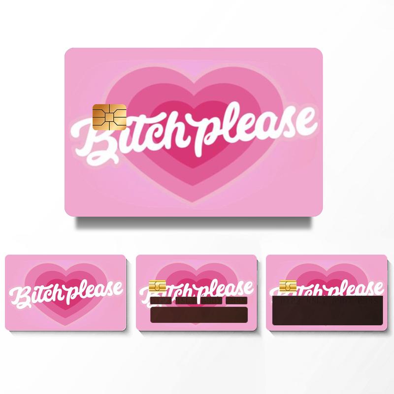 4Pcs In 1 Pink-Dollar Card Skin Sticker For Transportation, Key, Credit, Debit Card Skin-Protecting and Personalizing Bank Card-No Bubble, Slim, PVC Material
