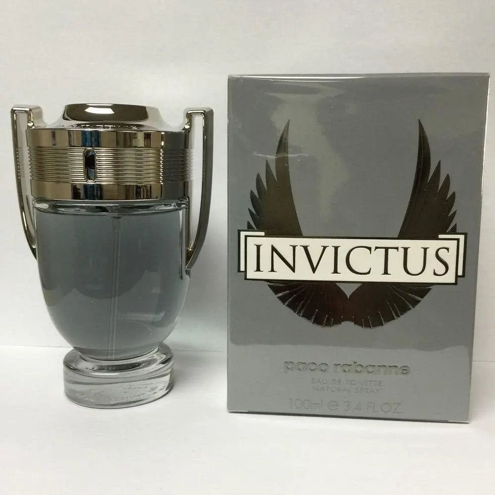 Paco Rabanne Invictus Men's Eau de Toilette Spray - 3.4 oz (3-3.9 oz range), Floral Fruity Fragrance with Refreshing Grapefruit, Bay Leaves, Jasmine Notes, Patchouli Base, Elegant Scent, Midday Refresher