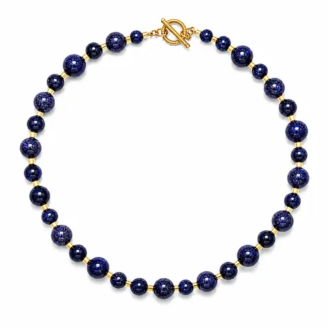 Blue Venturina Necklace Jewelry Accessory with Vibrant Colors