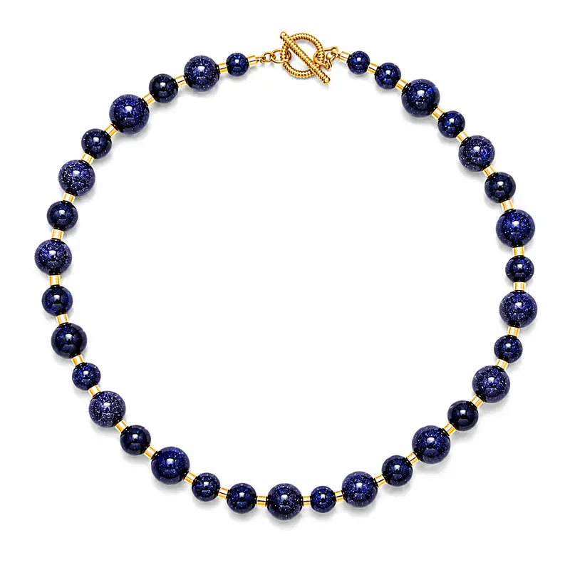 Blue Venturina Necklace Jewelry Accessory with Vibrant Colors
