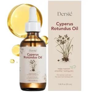 Dersie Cyperus Rotundus Oil: Cyperus Rotundus Oil for Hair Removal – Natural Hair Growth Inhibitor for Unwanted Face & Body Hair Reduction – Soothing Daily Skin Oil with Post-Hair-Removal Care (55 mL)
