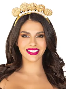 Pearl Shell Mermaid Crown Headband