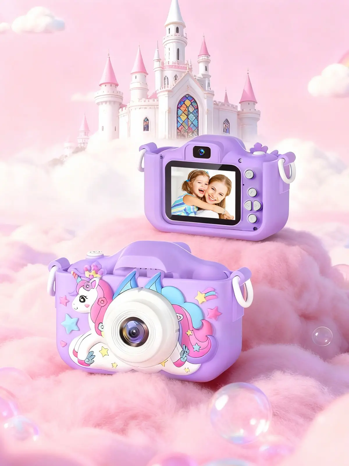 Kids Rechargeable Digital Toy Camera - Selfie Mode, HD Video Recording, Cute Silicone Case, Ideal Birthday/Christmas Little Gifts for Girls, Birthday Gifts for 10-12 Girls (Toys, Electric & Remote Control Cameras)