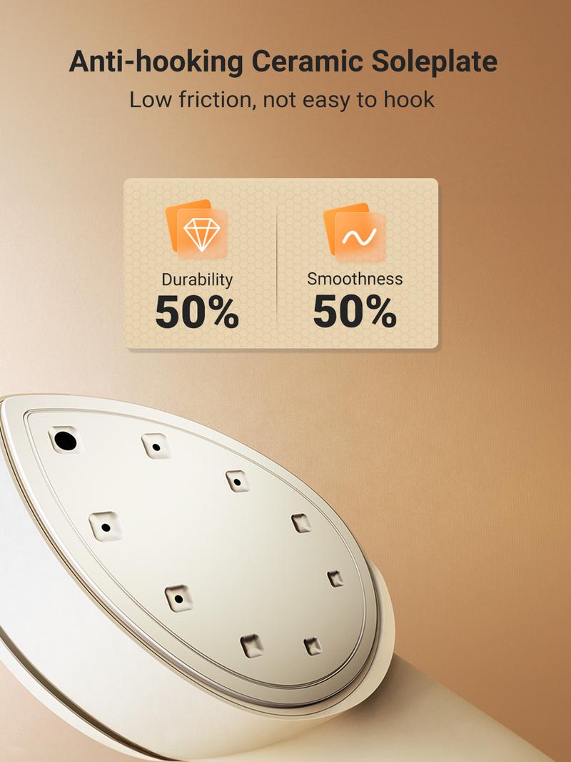 Jack ＆ Rose Travel Steamer Press Iron,110-220v Dual Voltage,6+1 Fabric Settings,No Ironing Board Required, Wrinkle Reduction,Portable Travel Size Steamer,for Global ＆ Europe Traveling