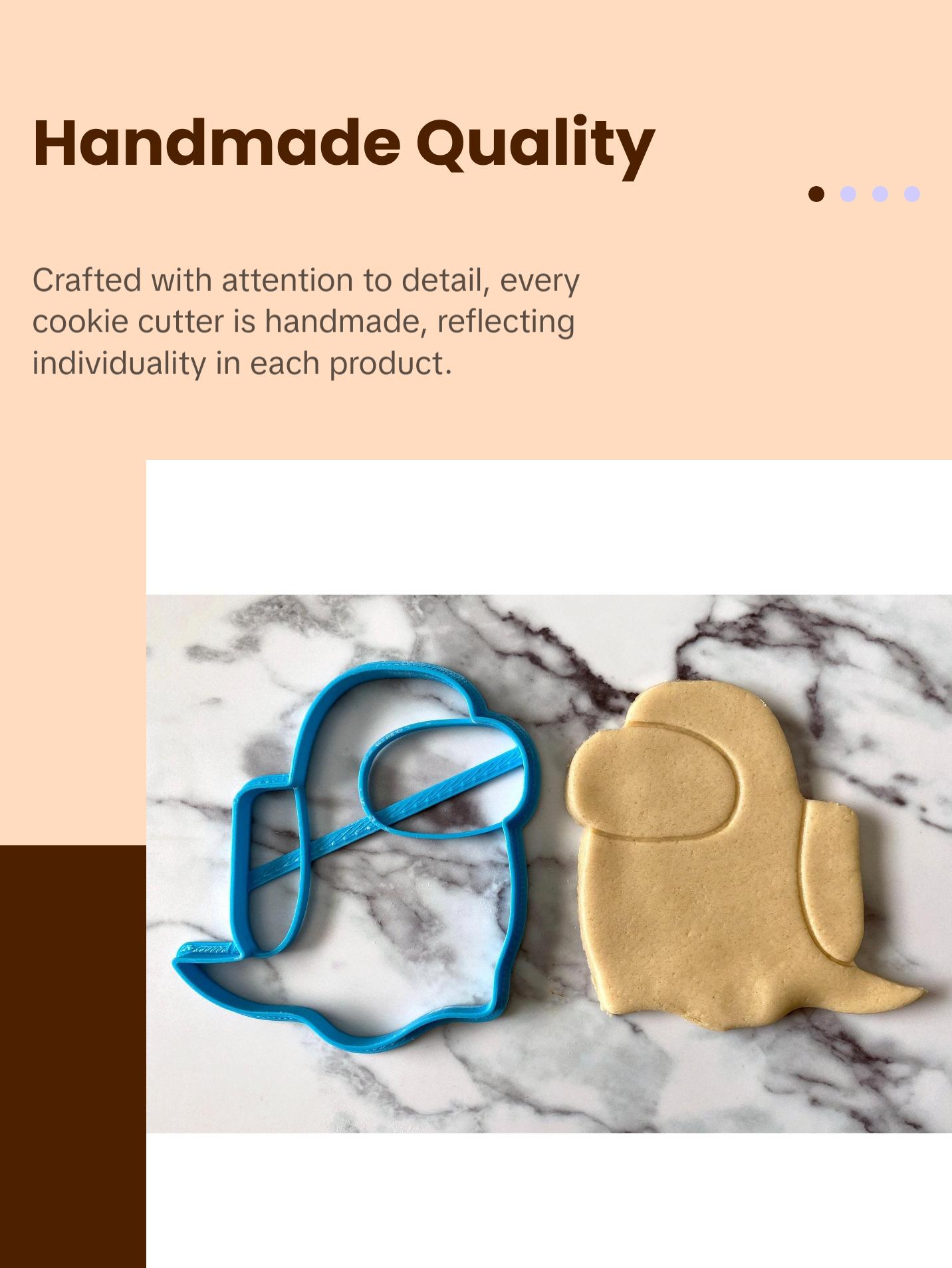 Among Us Cookie Cutters - Imposter, Vent, Schoolgirl Crewmate, Ghost Crewmate, Normal Crewmate Baking Supplies Kit Bakeware