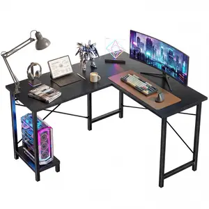 L Shaped Desk, Computer Gaming Desks Corner Office Table with CPU Shelf for Home Study Writing Work Station 50 Inch