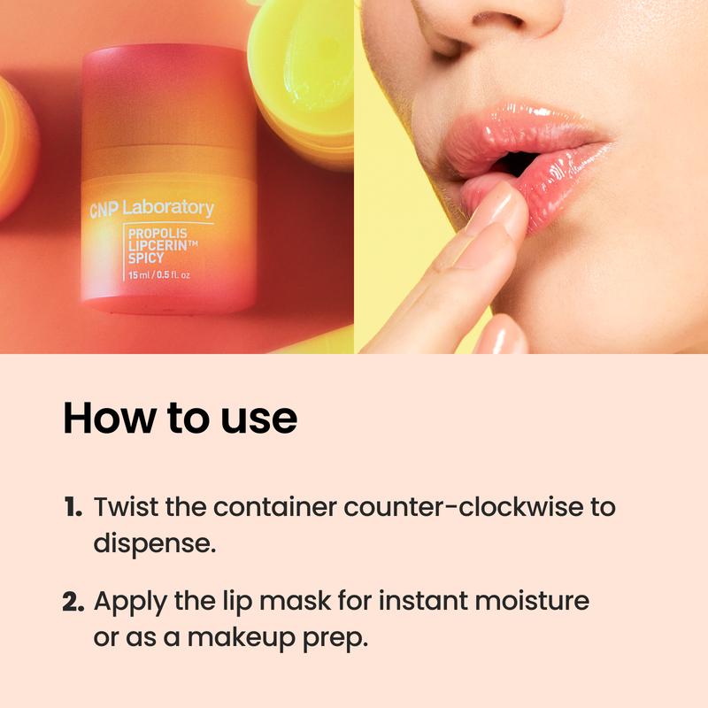 Honey Lip Plumper Spicy (Mint Flavor), Propolis Lipcerin, Hydrating Overnight Manuka Lip Butter & Balm & Mask, 12hrs Long-lasting Moisture, Gentle Exfoliation, Korean Skin Care, Shea Butter, Deep Nourish (0.5 fl.oz / 15ml)