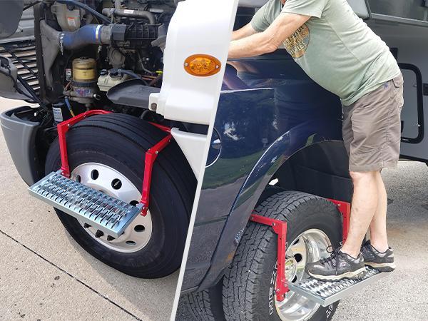 Nilight Folding Heavy Duty Tire Step for Truck SUV and RV, Non-Slip Steel Surface, Adjustable to Fit Tire from 10” to 15” Rated up to 350 Lbs,Easy to Install and Adjust Red Maximum Weight Capacity Portable Nilight Folding Heavy Duty Tire Step for Truck SUV and RV, Non-Slip Steel Surface, Adjustable to Fit Tire from 10” to 15” Rated up to 350 Lbs,Easy to Install and Adjust Red Maximum Weight Capacity Portable