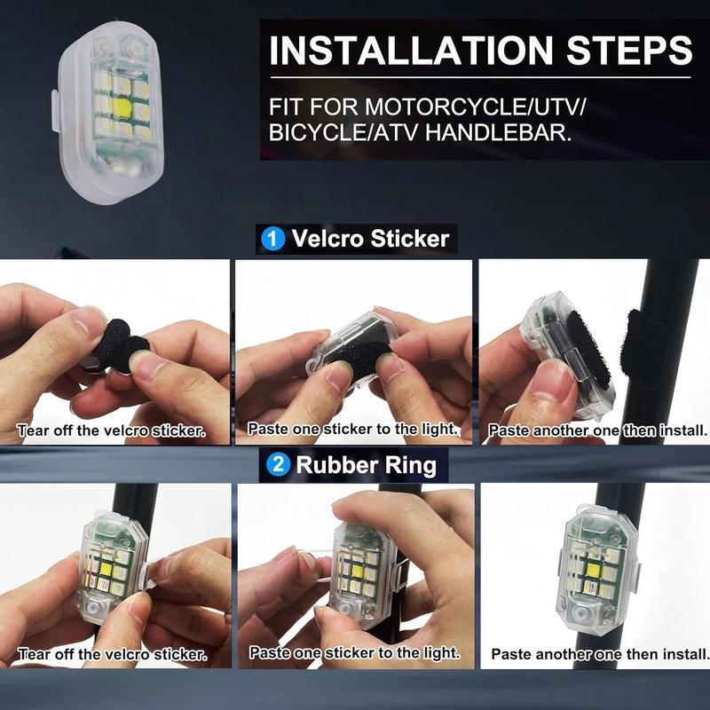 Car LED Light, Remote Control Strobe Light, Aircraft Light, USB Rechargeable Decorative Light, Suitable for Car Drone Aircraft Trucks Motorcycle Bike