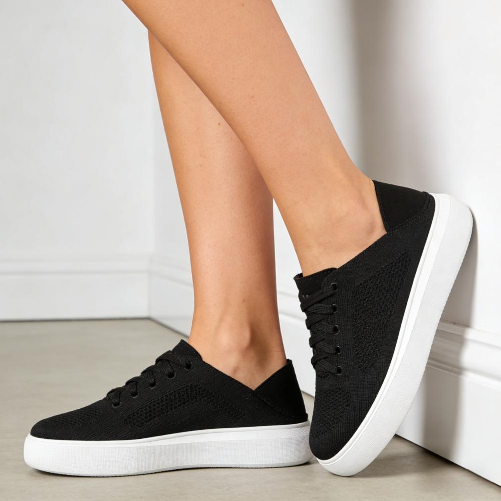 UBFEN Breathable Slip On Sneakers Women Lace Up Comfort Casual Shoes