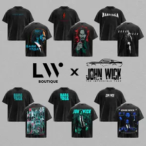 (COLLECTION) john wick t-shirt | action movie graphic tee | vintage wash oversized streetwear | assassin film aesthetic shirt | dark cinema style Oversized Sleeveless