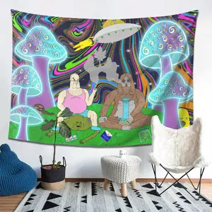 Gorilla funny pattern tapestries, fun lightweight decorative tapestries, dopamine art outdoor tapestries, suitable for living room, bedroom, university dormitory, psychedelic room decoration, creative gifts, bedroom decoration accessories Hanging Wall