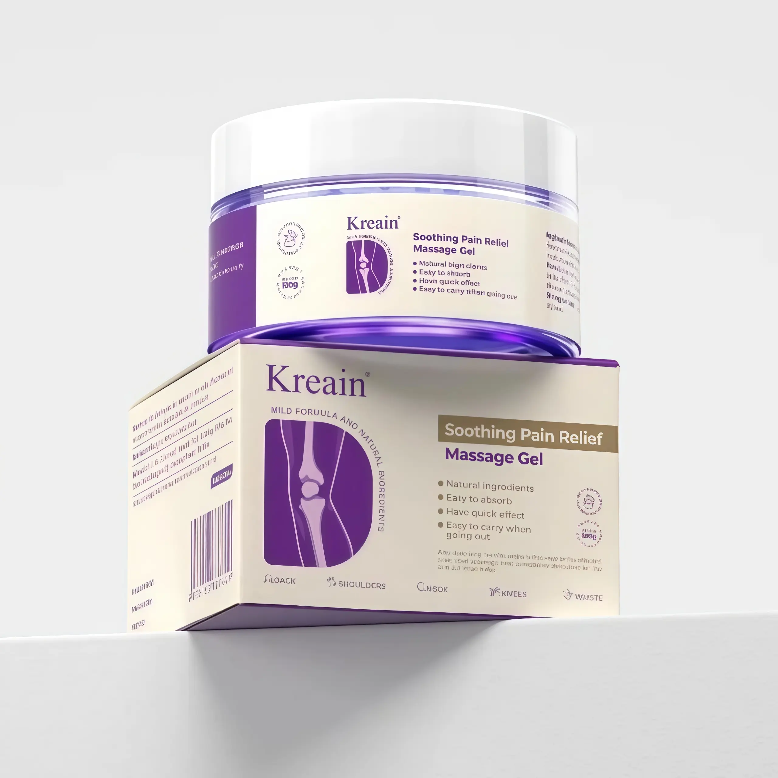Kreain High Menthol Muscle & Joint Relief Cream - Natural Wellness Solution with Menthol, Camphor, Saffron, Turmeric, Plant Extracts - Soothes Knees, Lumbar Spine, Neck, Hands, Ft - Unisex Adults' Outdoor Sports Care for Parents, Gift Idea