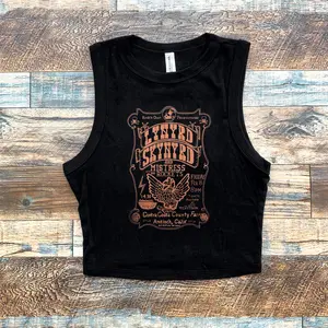 Lynyrd Skynyrd Crop Tank Top, Y2k Crop Tank Top, Gift For Her