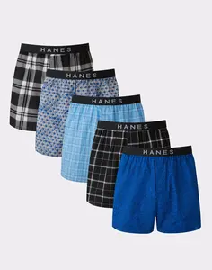 Hanes Ultimate Men's Boxer Underwear Moisture-wicking 5-pack Multi Pack Comfortable Fit Soft Stretch Fabric Breathable 798bp5