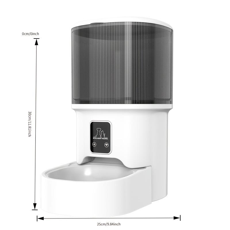 1.06 Gallon Smart Pet Feeder for Large Dogs, WiFi & APP Control Automatic Timed Feeder, Portion Control, USB/Battery Dual Power, Anti-Spill Design, Real-Time Alert & Auto-Off, Easy to Install