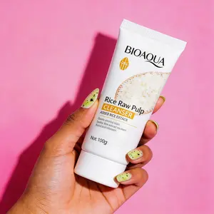 BIOAOUA Rice Milk Cleanser – Gentle Foaming Face Wash with Rice Extract， Hydrating Daily Cleanser for All Skin Types