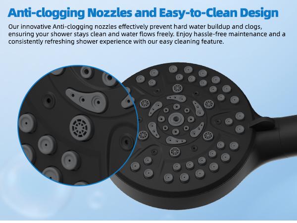 Hibbent Upgraded All Metal 10"Rainfall Showerhead Combo, High Pressure Shower Head with 10-Spray Mode Handheld, Innovative 4-way Diverter with Pause Mode, 71'' Shower Hose and Handheld Holder, Black