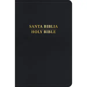 RVR 1960/KJV Biblia bilingüe tamaño personal, negro imitación piel, con índice RVR 1960/KJV Personal Size Bilingual Bible, Black Spanish and English Edition Imitation Leather