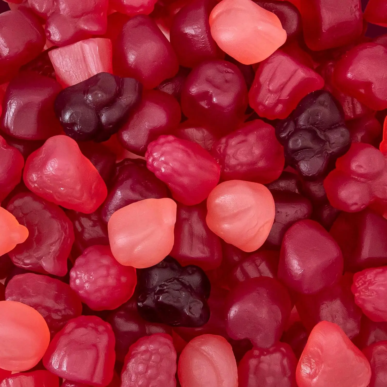 Mixed Berries Fruit Jelly Candy Mix - 16oz Re-Sealable Bag, Plant-Based Vegan Gummies, Naturally Flavored Real Fruit Snacks, Real Fruits