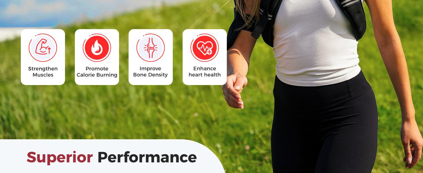 【SpringStatements】BAGAIL Weighted Vest, 5lbs/8lbs/10lbs/12lbs/15lbs/20lbs/25lbs/30lbs Weight Vest with Detachable Phone Pouch, Rucking Vest for Women, Men, Walking, Weight Loss, Training, Running