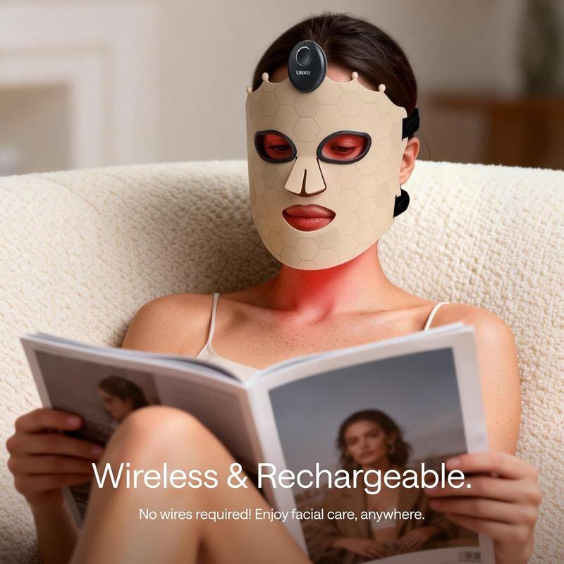 Ulike ReGlow Lite LED Mask With 3 Modes for Anti-Acne & Anti-Aging, Powerful LED Beads With Red, Blue and Mixed Light, 3D Facial Comfort Fit, Red Light Therapy Skin Care At Home