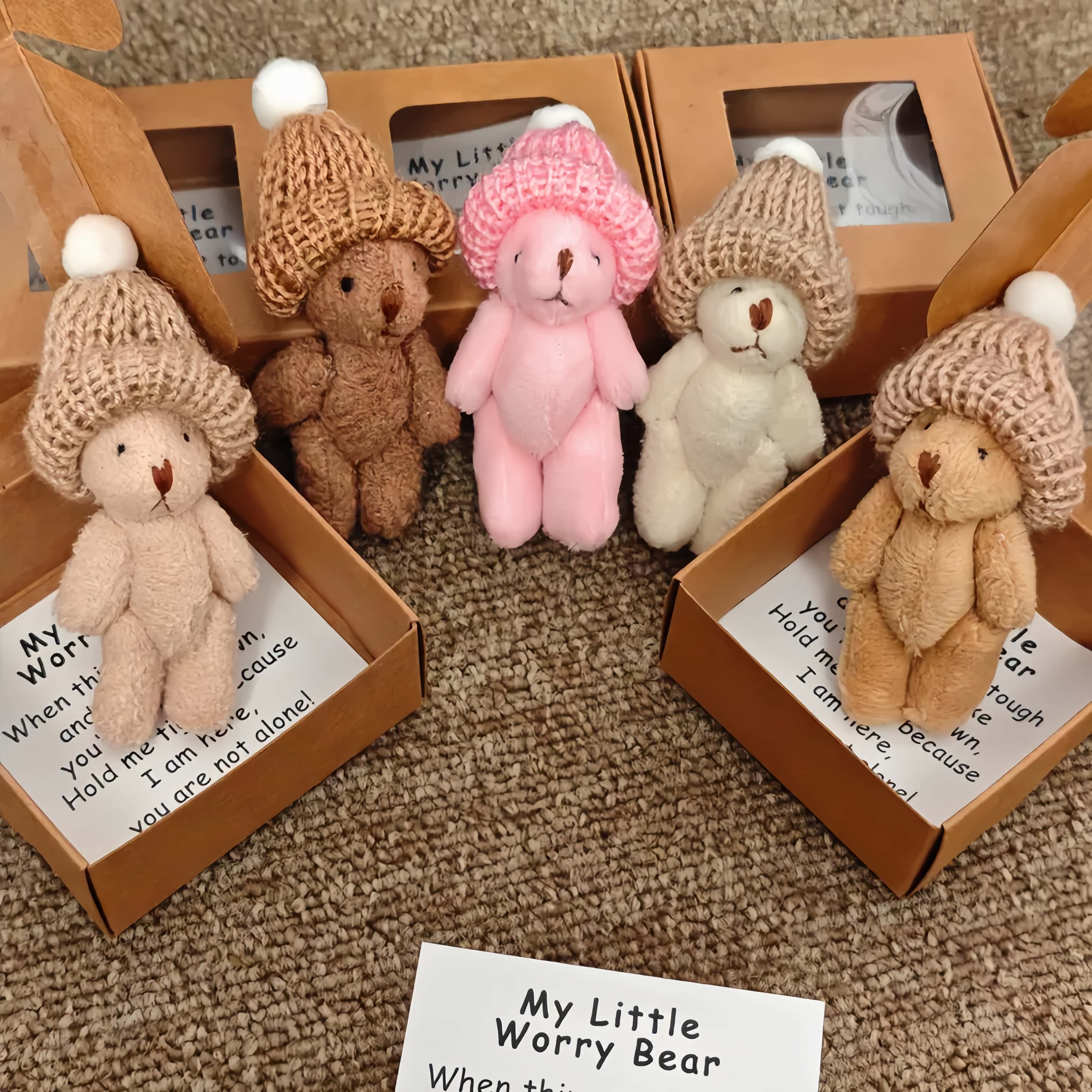 Handmade Little Pocket Bear Set,Anxiety Relief Plush Bear Hug,Halloween Thanksgiving Christmas New Year Birthday Gifts for Women Men Dad Mom Girl Boy Daughter Son Stuffed Animal Interactive Realistic Bunny-MM Handmade Little Pocket Bear Set,Anxiety Relief Plush Bear Hug,Halloween Thanksgiving Christmas New Year Birthday Gifts for Women Men Dad Mom Girl Boy Daughter Son Stuffed Animal Interactive Realistic Bunny-MM