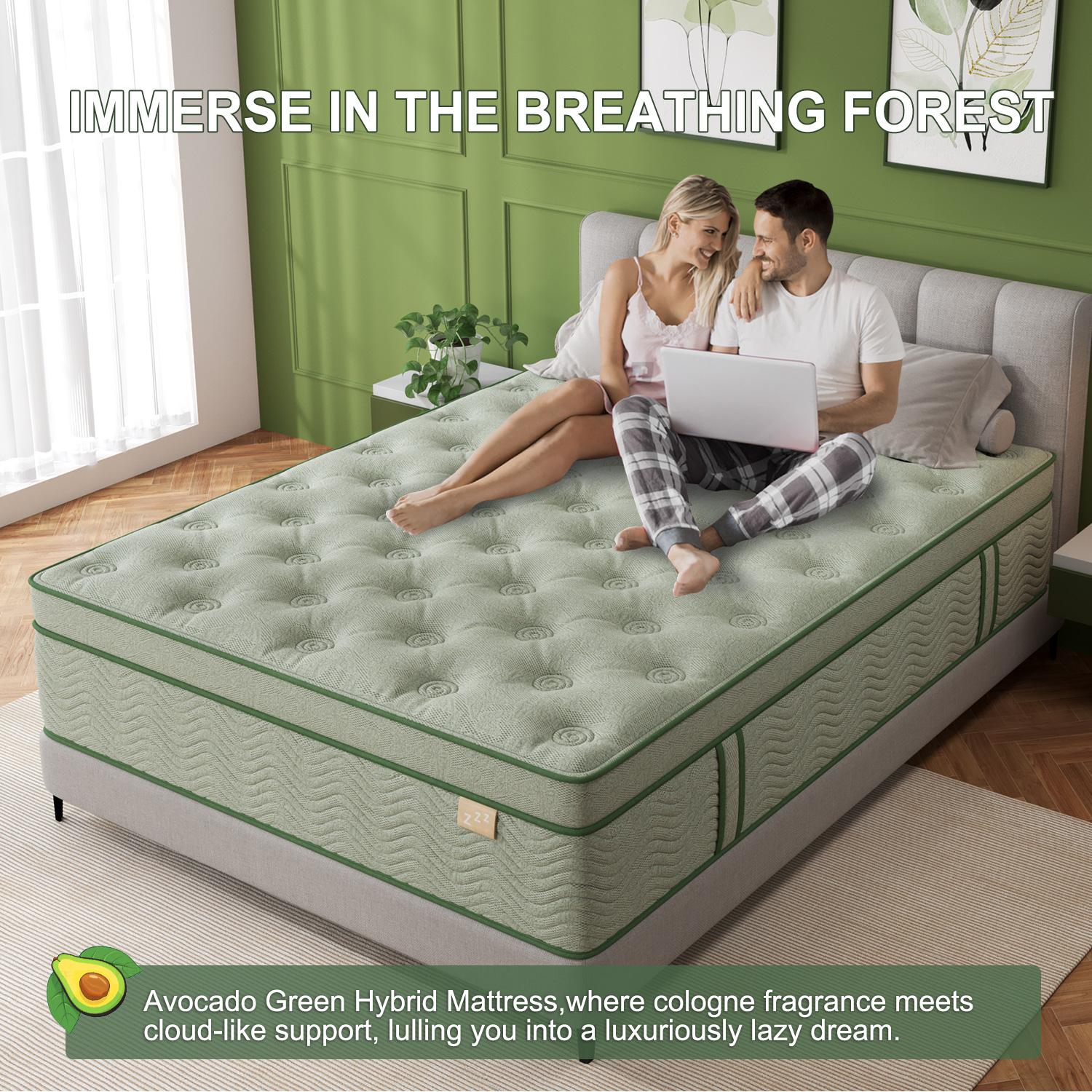 12/14 Inch Gel Memory Foam Mattress Hybrid Pocket Spring Twin Full Queen King Bed Mattress In A Box, Euro Top Medium Firm For Back & Lumbar Support, Individual Pocket Spring Bed For Motion Isolation & Fiberglass Free