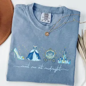 Meet Me at Midnight Princess Inspired Shirt  Comfort Colors Style Fairy Tale Castle Tee  Cute Theme Park Girls Trip Shirt 2025