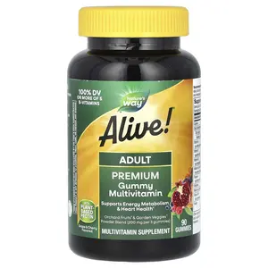 Nature's Way Alive! Adult Premium Gummies Multivitamin, Grape and Cherry, 90 Gummies