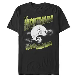 Men's The Nightmare Before Christmas Halloween Retro Logo T-Shirt