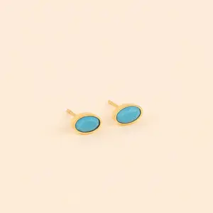 December Birthstone Stud Earrings