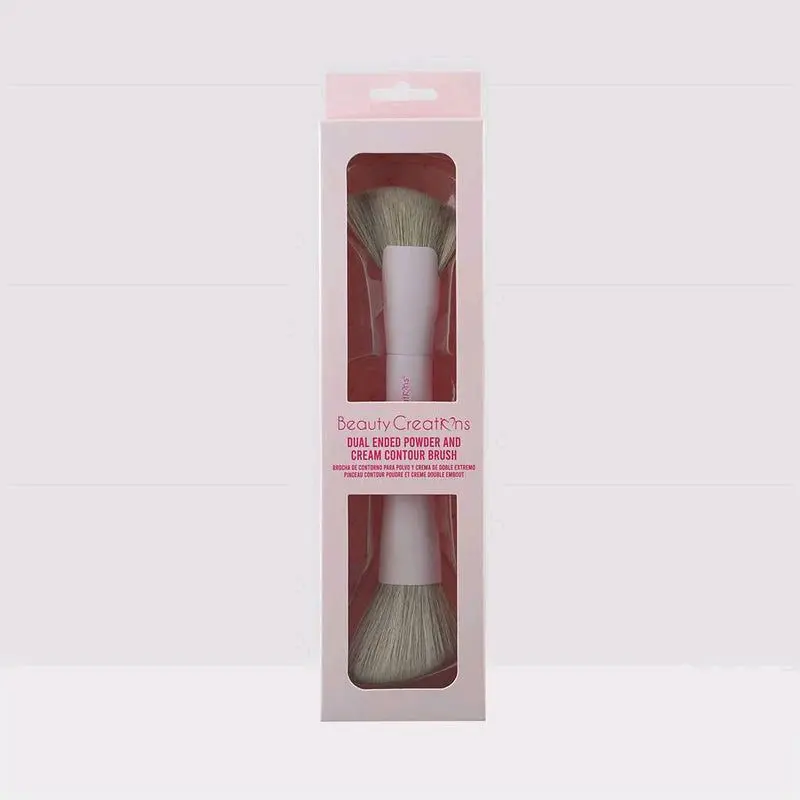 Dual-Ended Powder and Cream Contour Brush, Multifunctional Blending Contour Face Brush for Face Makeup, Blending Makeup Brush