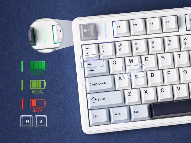 (Hot)AULA F99 Pro Full Size Wireless Mechanical Keyboard with Knob,Tri-Mode BT5.0/USB-C/2.4GHz Hot Swappable Keyboard,Pre-lubed Switches,Gasket Structure,RGB Backlit Computer Gaming Keyboard (Side Printed Black) Creamy keyboard