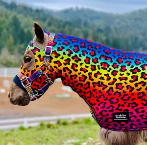 Star Point Stretch Bodysuit for Mini-Pony Prints Four-Way Stretch Performance Fabric Lightweight Breathable Full-Body Coverage Ideal for Everyday Barn Use