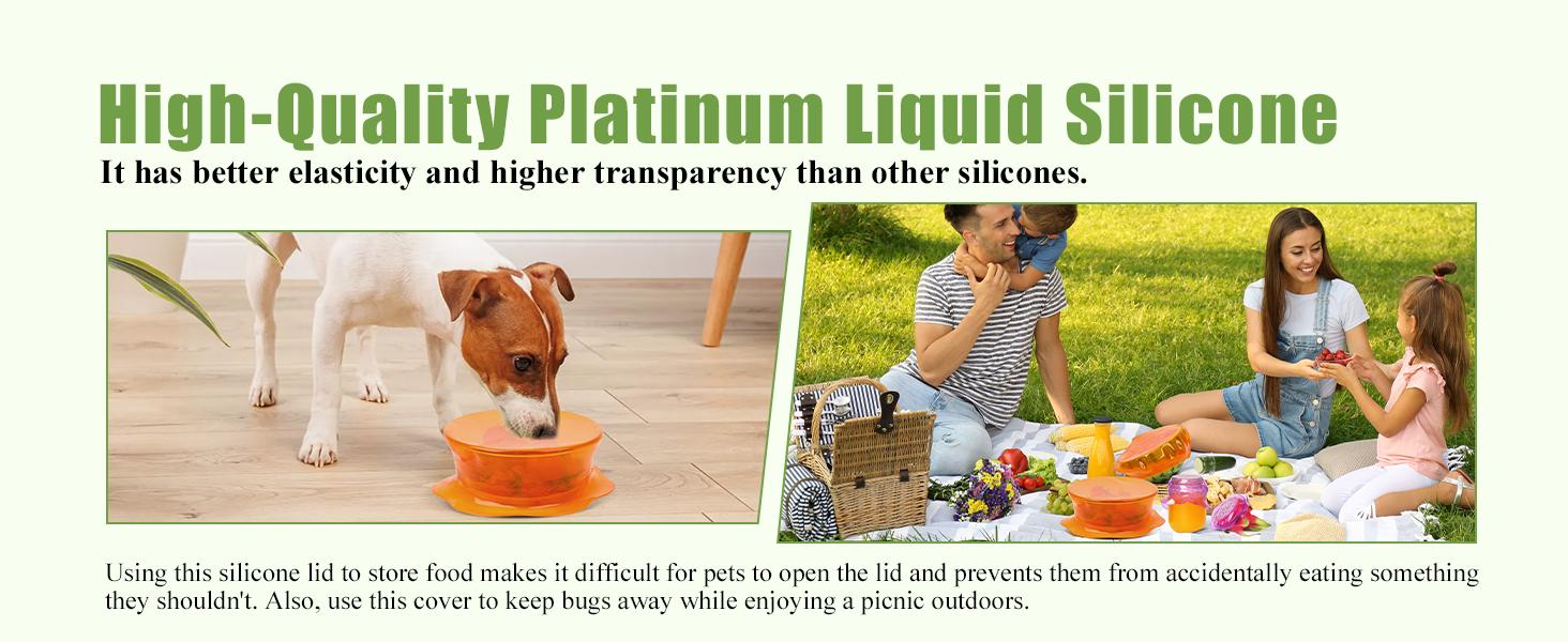 CuLiDing Kitchen Food Storage Silicone Lids - Reusable Flexible Bowl Lids for Cups or Square Containers, Fridge and Microwave Safe, Mixed Sizes