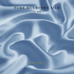 Coronet Blue 100% Pure Mulberry Silk Fabric 19mm Cut-to-Size Silk Fabric