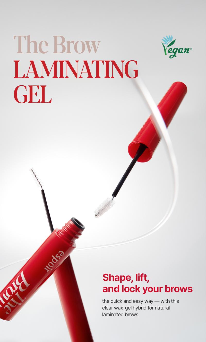 [Single / Duo] Espoir The Brow Laminating Gel - Brow Gel&Pencil Duo - No Flaking Brow, Non-Sticky, Anti-Dandruff, 24Hr Long Lasting, Laminating Gel, Slim Hard Formula Pencil, All-day Long Lifting, Natural Clean Brow, Clear Gel, Vegan & Cruelty-Free