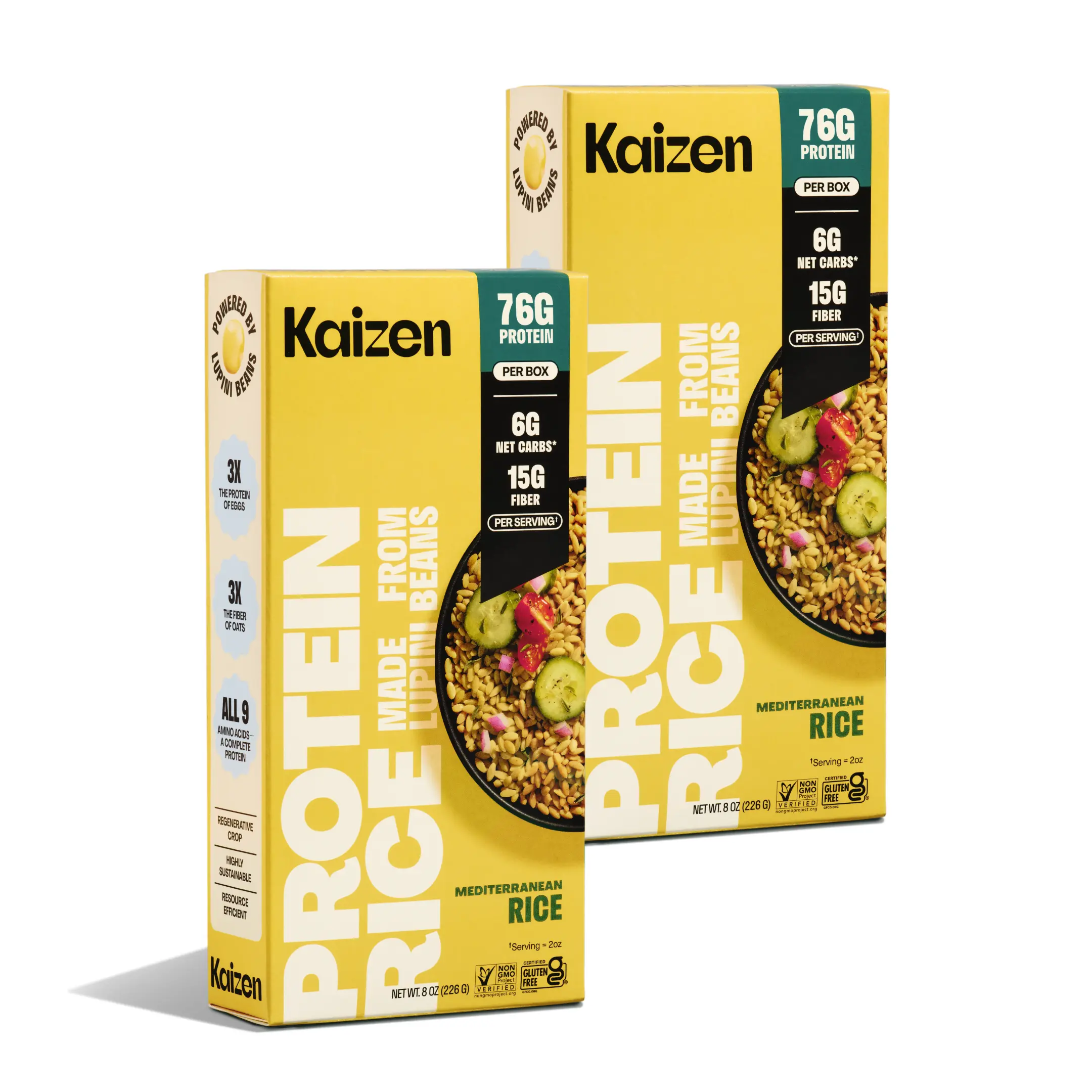 Kaizen High Protein, Low Carb Mediterranean Rice - 19g Protein, 6g Net Carbs, Gluten Free (8oz)