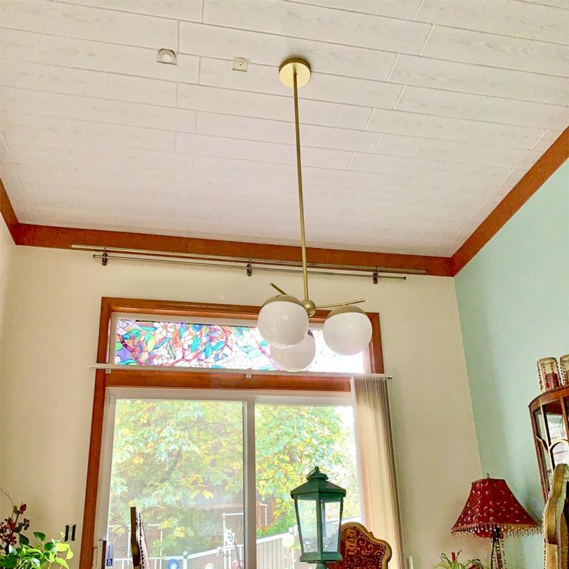 A La Maison Ceilings Washed Oak 0.5 ft. x 3 ft. Glue Up Foam Wood Ceiling Planks (156 sq. ft./case) (96-Pack)