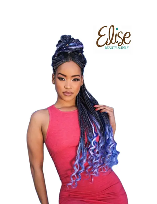 RastAfri Goddess Curl Braid 54 inch Pre-stretched Braiding Hair for Easy Voluminous Styles Natural Curls Soft Long Boho Look Elise Beauty Supply