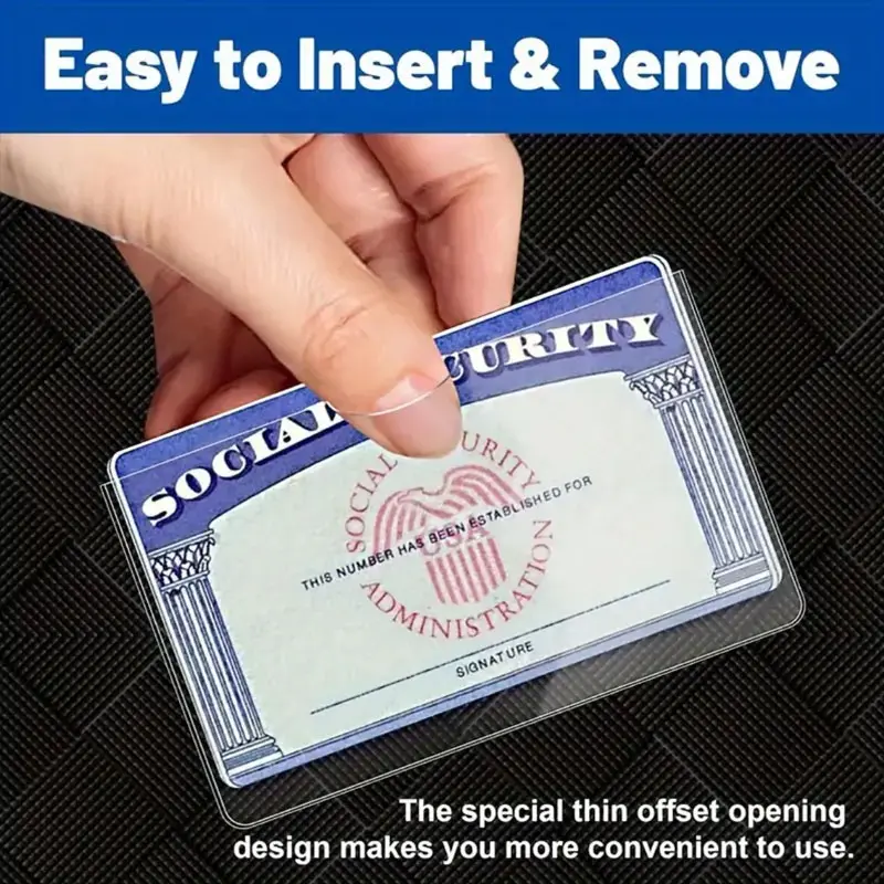 10 Pack Social Security Card Protector Medicare New Credit Card Holder,24 Mil Soft Clear Card for Waterproof SSN Card Protector，ID/Debit/Credit Card Covers Sleeve(10)